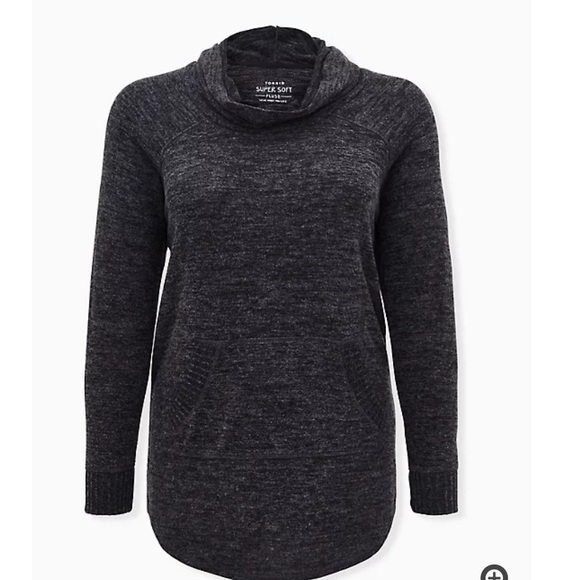 TORRID super soft plush cowlneck tunic sweatshirt - Picture 5 of 8
